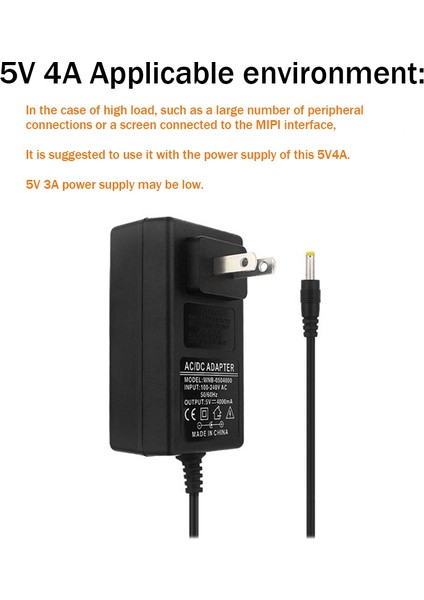 Orange Pi Için 5V 4A Güç Adaptörü Şarj Cihazı 4/4b/4lts Geliştirme Kurulu Güç Adaptörü Abd Tak (Yurt Dışından)
