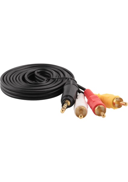 4.9ft 3.5mm Fiş 3 Rca Erkek Adaptör Av Uzatma Kablosu Tv VCD DVD Için (Yurt Dışından) fırsatları