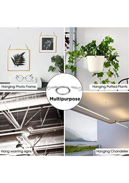 2pcs Ayarlanabilir Resim Asma Tel Seti - Ağır Hizmet Tipi Donanım, 1m X1.5mm Paslanmaz Çelik Kablolar Asma Halat (Yurt Dışından) indirimleri