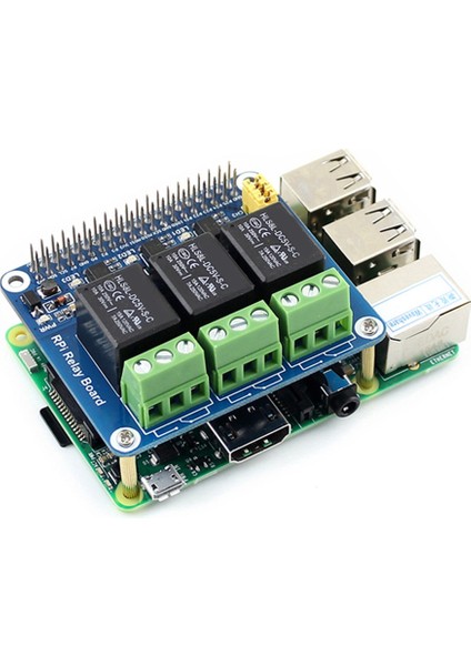 Raspberry Pi Için 3 Yollu Röle Genişletme Kartı 4b/3b/3b+ Akıllı Ev Için Anakart Röle Kontrol Modülü (Yurt Dışından)