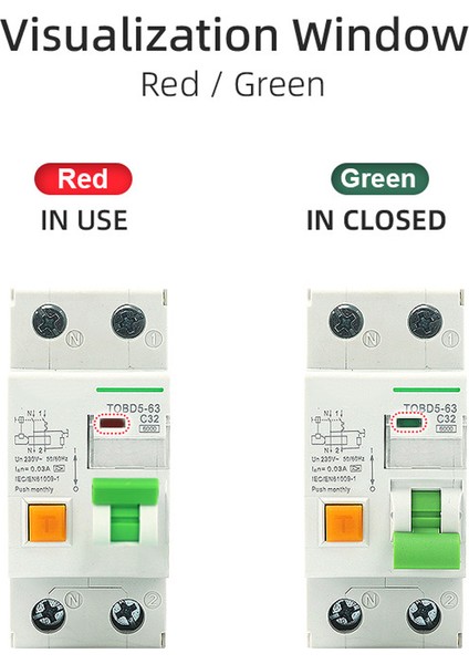 Tip A Rcbo 6ka 1p+N Aşırı Akım ve Kaçak Korumalı Elektromekanik Kaçak Akım Devre Kesici, 16A (Yurt Dışından)