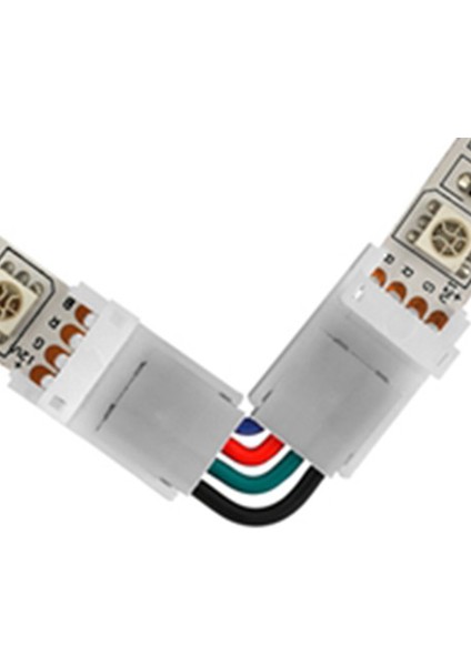 LED Şerit Konektörü 10MM Sağ Açı Ayarlanabilir Konektör 3528/5050 Smd Rgb LED Şerit 90 Derece Açı 3-Pin (Yurt Dışından)