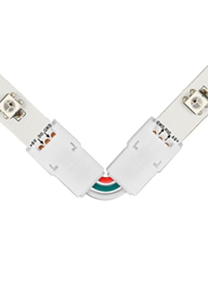 LED Şerit Konektörü 10MM Sağ Açı Ayarlanabilir Konektör 3528/5050 Smd Rgb LED Şerit 90 Derece Açı 3-Pin (Yurt Dışından)