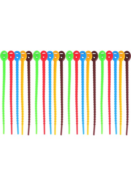 20 Pcs Silikon Kablo Bağları, Dayanıklı Fermuarlı Bağlar, Çanta Mühür Klipsleri, Kablo Askıları, Ekmek Bağları, Ev Ofis Için Kauçuk Büküm Bağları (Yurt Dışından) fiyatları