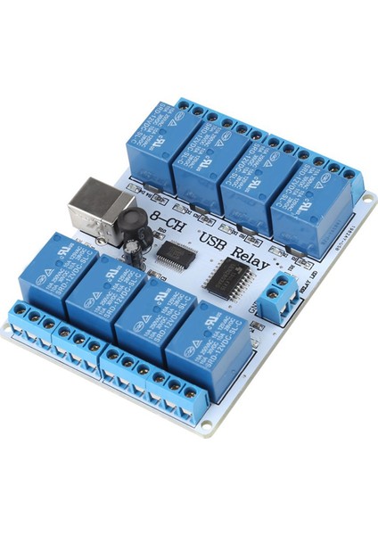 12V USB Röle Kartı 8 Kanallı 12VDC Tip-B USB Röle Kartı Otomasyon Robotik Için Modül Kontrol Cihazı (Yurt Dışından)