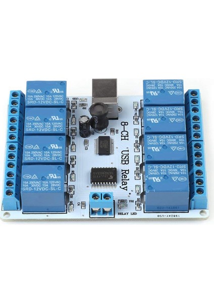 12V USB Röle Kartı 8 Kanallı 12VDC Tip-B USB Röle Kartı Otomasyon Robotik Için Modül Kontrol Cihazı (Yurt Dışından) fiyatları