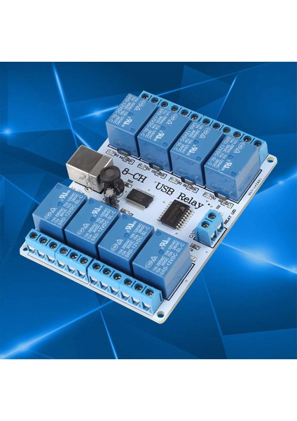 12V USB Röle Kartı 8 Kanallı 12VDC Tip-B USB Röle Kartı Otomasyon Robotik Için Modül Kontrol Cihazı (Yurt Dışından) modelleri