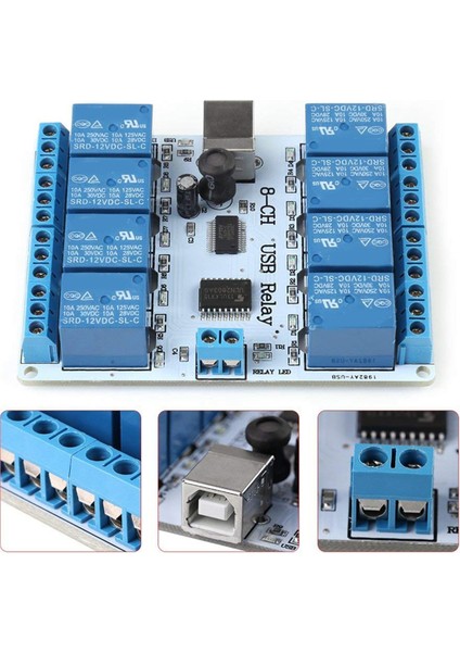 12V USB Röle Kartı 8 Kanallı 12VDC Tip-B USB Röle Kartı Otomasyon Robotik Için Modül Kontrol Cihazı (Yurt Dışından) fırsatları