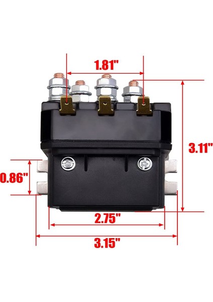 Aut Utv 5000-7000LBS Vinç Için 12V 250A Vinç Solenoid Röle Kontaktörü (Yurt Dışından)