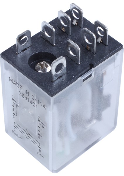JQX-13F Ly2 Dc 12V Bobin 8-Pin Dpdt Yeşil LED Elektromanyetik Röle (Yurt Dışından)