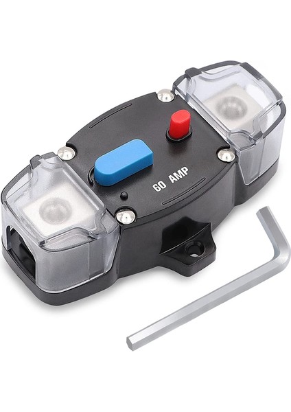 Manuel Sıfırlama ile 12-48 V Dc 60 Amp Devre Kesici, Araba Rv Marine Için 0-8 Ölçer Trolling Araba Stereo Ses Inline Sigorta (Yurt Dışından)