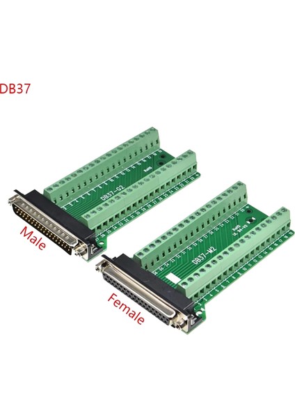 2 Adet DB37 Erkek Dişi Breakout Board Konnektörü, RS232 D-Sub Seri 37 Pin Port Terminali Lehimsiz Adaptör (Yurt Dışından)