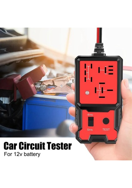 LED Gösterge Işığı Araba Akü Kontrol Cihazı Test Araba Röle Test Cihazı Tanı Aracı Aksesuarları Evrensel 12V (Yurt Dışından)