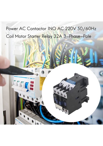 Güç Ac Kontaktörü 1no Ac 220V 50/60Hz Bobin Motor Marş Rölesi 32A 3-Faz-Kutup (Yurt Dışından)