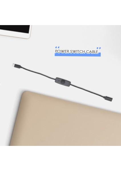 Güç Anahtarı USB Tip C Gösterge Işığı ile Erkek - Kadın Raspberry Pi 4b Için Usb-C Uzatma Kablosu Anahtarı (Yurt Dışından)