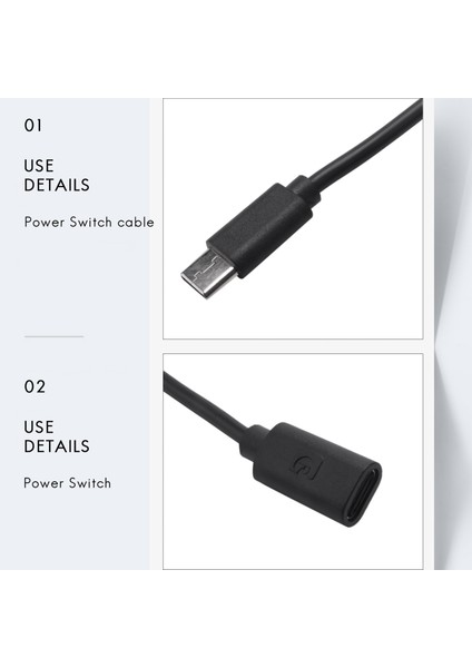 Güç Anahtarı USB Tip C Gösterge Işığı ile Erkek - Kadın Raspberry Pi 4b Için Usb-C Uzatma Kablosu Anahtarı (Yurt Dışından)
