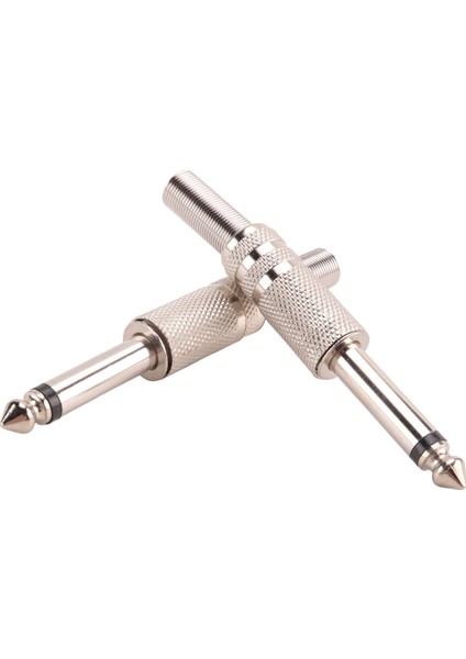 6.35MM Mono Amplifikatör Fişi 1/4 Inç Erkek Mono Mono Jack Ses Kablosu Konektörü Fişi Mikrofon Ses Konnektörleri 10 Adet (Yurt Dışından)