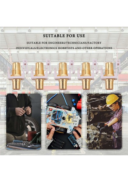 5-Pack Rca Keystone Jack Ekleme Konnektör Soketi Dişi Geçmeli Adaptör Bağlantı Noktası Duvar Plakası Için Altın Kaplama Inline Çoğaltıcı (Yurt Dışından)
