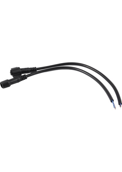 Erkek Dişi Fiş 2 Pin LED Su Geçirmez Konnektör Kablosu Siyah (Yurt Dışından)