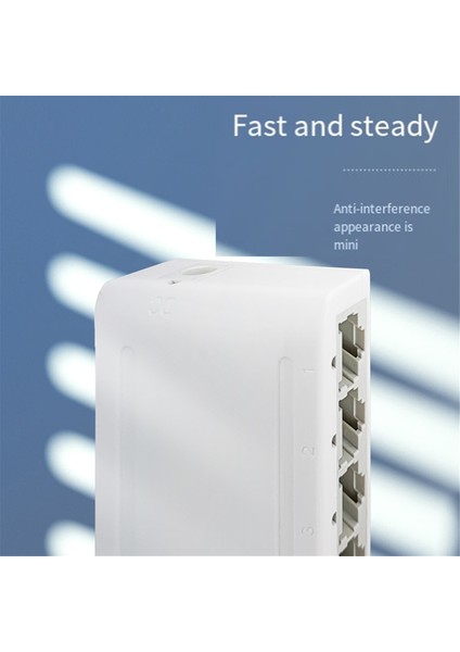5 Port Veri Anahtarı, Ağ Hub'ı, Masaüstü Ethernet Ayırıcı, Tak ve Çalıştır Korumalı Portlar Fansız Sessiz (Yurt Dışından)