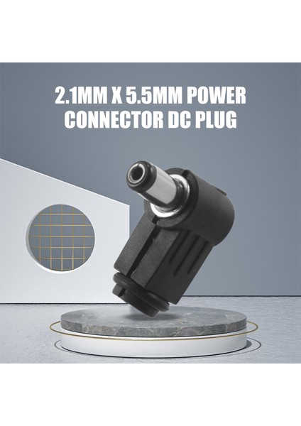 10X 2,1 mm x 5,5 mm Erkek Fiş Dik Açı L Jakı Dc Güç Konektörü (Yurt Dışından)