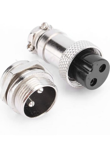GX16 Havacılık Konektörü 2-Pin 400 V Vida Tipi Erkek ve Dişi Alın Kablo Konektörü Havacılık Fiş Soketli Konnektör (Yurt Dışından)