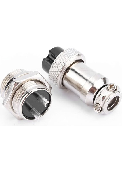GX16 Havacılık Konektörü 2-Pin 400 V Vida Tipi Erkek ve Dişi Alın Kablo Konektörü Havacılık Fiş Soketli Konnektör (Yurt Dışından)