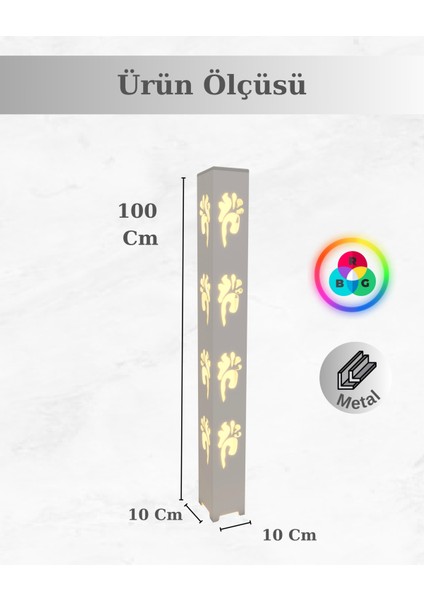 Çiçek Metal Oturma Odası Salon Yatak Odası Mutfak Ambiyans Aydınlatma Lambader
