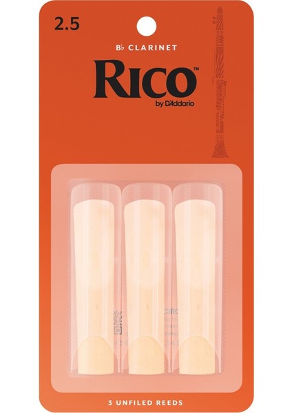 D'Addario Woodwinds Rico RCA0325 Sib Klarnet Kamışı (3 lü) No:2.5