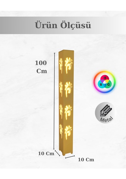 Çiçek Metal Oturma Odası Salon Yatak Odası Mutfak Ambiyans Aydınlatma Lambader
