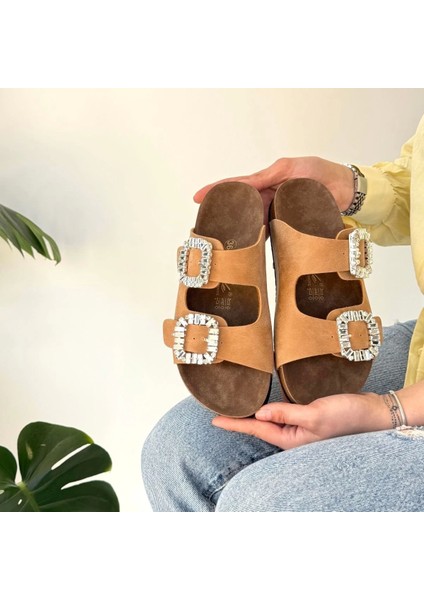 Nool Camel Nubuk Terlik indirimleri