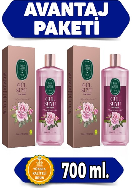 2 Adet Doğal Gülsuyu 700ML