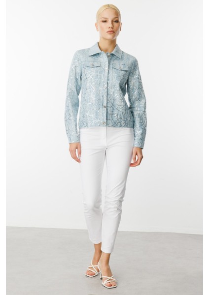 Pul Işlemeli Kot Mont Blue 06026