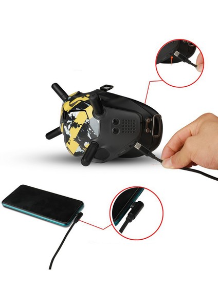 Djı Fpv V2 Gözlük Görüntü Iletim Hattı Veri Dönüşüm Hattı Drone Aksesuarları Için C Tipi Veri Kablosu (Yurt Dışından) modelleri