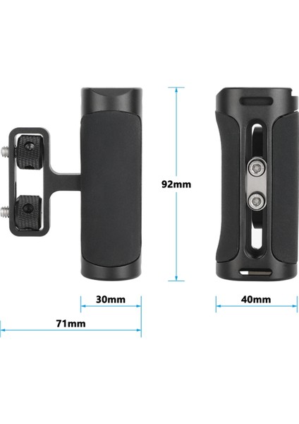 Sol Sağ El Için Çift 1/4 In-20 Vida Montajlı Evrensel Yan Sap Tutacağı Monitör Kamera Kafesi Sap Tutacağı (Yurt Dışından) fırsatları