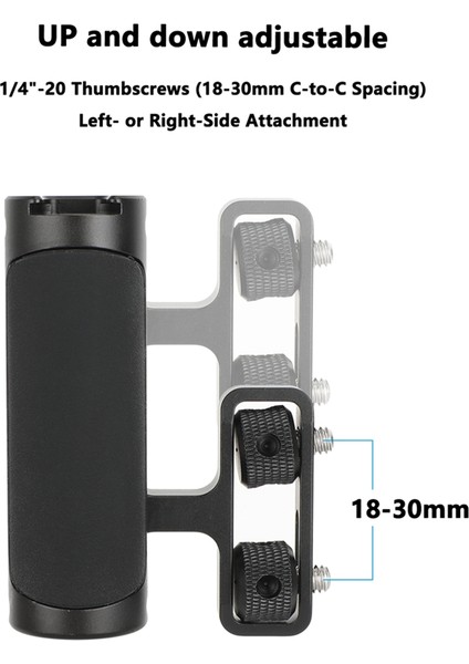 Sol Sağ El Için Çift 1/4 In-20 Vida Montajlı Evrensel Yan Sap Tutacağı Monitör Kamera Kafesi Sap Tutacağı (Yurt Dışından) indirimleri