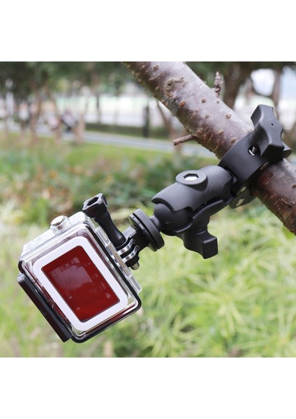 Süper Kelepçe Eylem Kamera Yatağı Monitör 360 ° Ballhead Kamera Yatağı Gopro Bisiklet Motosiklet Spor Kamera Aksesuarları (Yurt Dışından) indirimleri