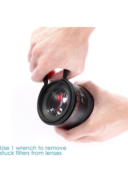 Kamera Lens Filtre Anahtarı Takımı, Metal Kauçuk Kaplamalı Sökücü, Hızlı Çıkarma Anahtarı Yükleme ve Boşaltma Kelepçe Pensesi (Yurt Dışından)