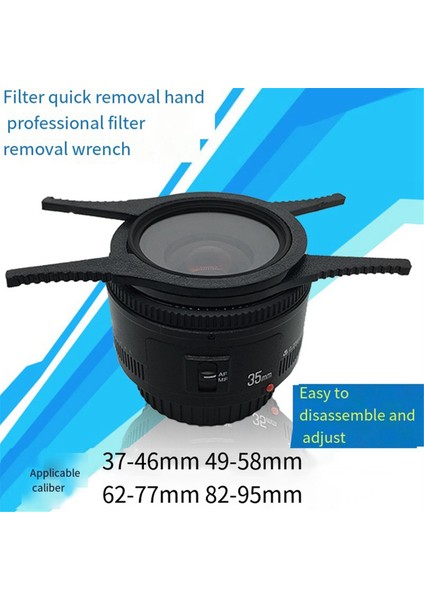 Kamera Lens Filtre Anahtarı Takımı, Metal Kauçuk Kaplamalı Sökücü, Hızlı Çıkarma Anahtarı Yükleme ve Boşaltma Kelepçe Pensesi (Yurt Dışından)