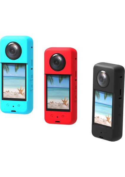Insta 360 X3 Panoramik Aksiyon Kamerası Için Silikon Kılıf Toz Geçirmez Silikon Koruyucu Kılıf Anti-Drop Kılıfı (Siyah) (Yurt Dışından) modelleri