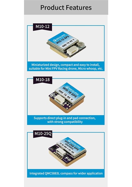 Sequre M10-18 Gps Küçük Boyut Hızlı Konumlandırma Inva Bf Sabit Kanatlı Yarış Drone Fpv Dönüş QMC5883L Pusula-B (Yurt Dışından) fiyatları