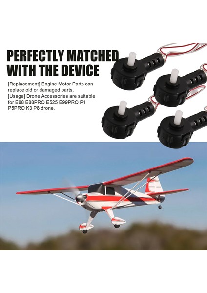 4 Adet Drone Motor Bileşenleri Dıy Rc Drone Spart Parçaları E88 E88PRO P8 Rc Drone Spart (Yurt Dışından)