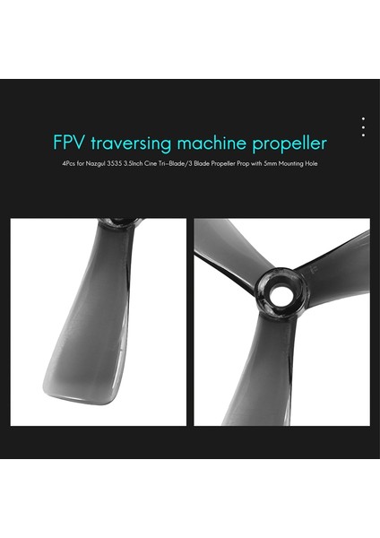 Nazgul 3535 Için 4 Adet 3.5 Inç Cine Tri-Blade/3 Bıçak Pervane Pervane 5mm Montaj Deliği ile Fpv PROTEK35 Parçası (Yurt Dışından) indirimleri
