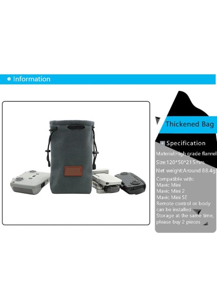 Djı Royal Mavic Mını Se/2/1 Nesil Kalınlaşmış Flanel Saklama Çantası Dayanıklı, Vücut Veya Uzaktan Kumanda Için A (Yurt Dışından) indirimleri