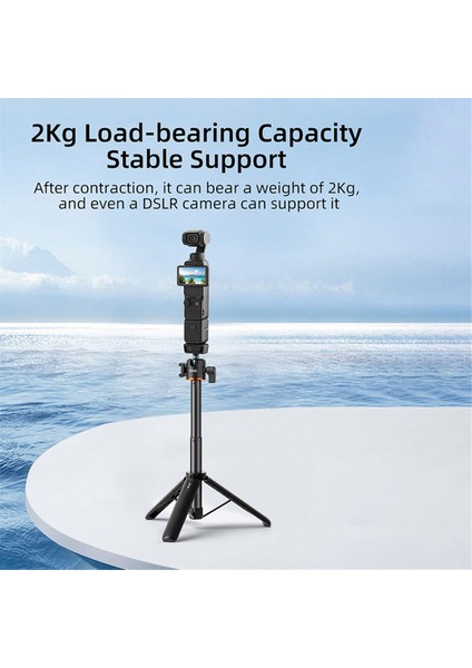 Vrıg Tp-06 Tripod Stand Selfie Çubuğu Alüminyum Alaşımlı 1/4 Inç Vida Soğuk Ayakkabı Montajı 360° Dönebilen Selfie Çubuğu (Yurt Dışından) modelleri