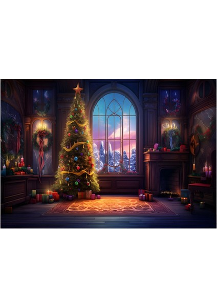 210X150 cm Arka Plan Bezi Kış Noel Ağacı Çocuk Çok Fonksiyonlu Fotoğraf Arka Plan Bezi, Model 7976 (Yurt Dışından)