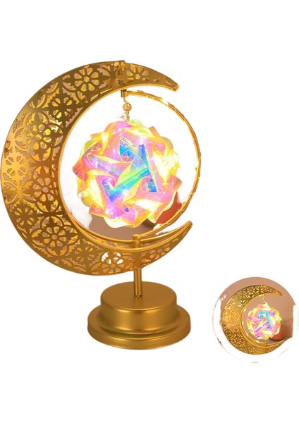 Dönebilen LED Ay Yıldız Dekoratif Masa Lambası (Yurt Dışından)