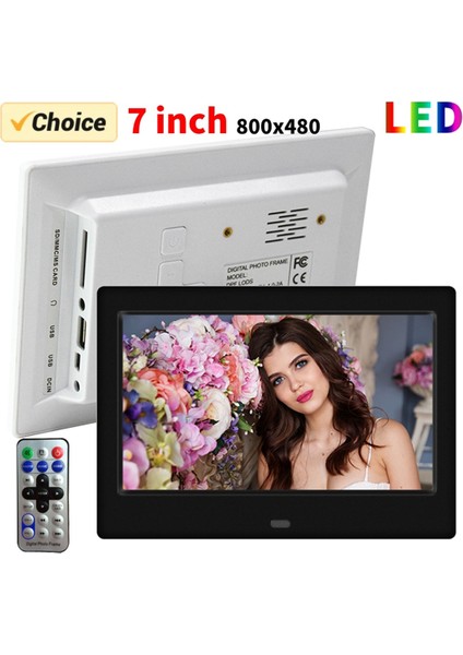 7 Inç Hd Dijital Fotoğraf Çerçevesi 800X480 LED Akıllı Fotoğraf Albümü Uzaktan Kumandalı LCD Fotoğraf Çerçevesi - Abd Fişi B (Yurt Dışından) modelleri