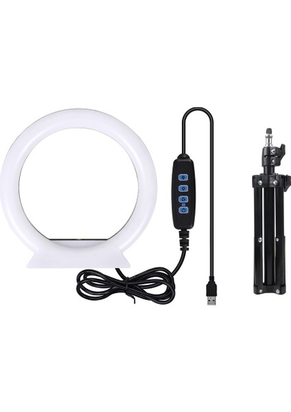 18CM LED Halka Işık ile 46CM Tripod Kısılabilir Halka Işık Makyaj Video Için Canlı Işık Jant Selfie Halka Dolgu Işığı (Yurt Dışından)