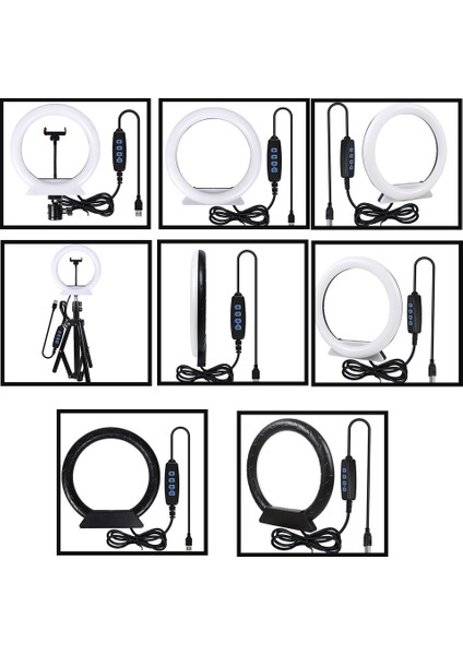 18CM LED Halka Işık ile 46CM Tripod Kısılabilir Halka Işık Makyaj Video Için Canlı Işık Jant Selfie Halka Dolgu Işığı (Yurt Dışından) indirimleri